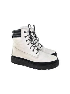 Timberland Ray City 6-inch waterproof boots US 10 White Lace-Up Combat Boot